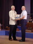 LtCol Rozier receiving the General Spaatz Award
