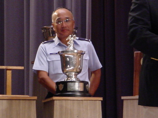 Col Chang with the General Twining Trophy