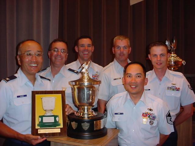 2004 USAF National Pistol Team with the General Twining Trophy and Plaque