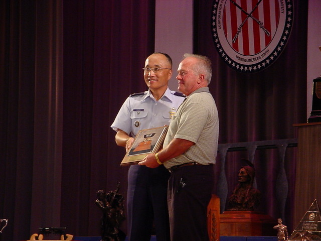Col Chang presenting the Anheuser-Busch Award to Steve Reiter