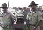 TSgt Russell Kroboth (winner) and TSgt Fred Dean with the Vandenberg Cup