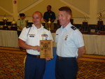 SSgt Robert Park receiving his Warm-up Match award from Col Mark Teskey