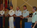 The Individual High Service Award winners with LTC Daniel Hodne