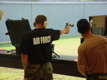 TSgt Bush firing his Trailside .22