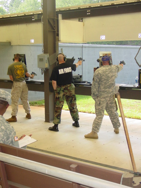 LtCol Rozier firing his .45