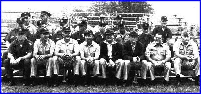 2650 Club Members at Camp Perry in 1962
Johnny Mahan (USAF), Eugene Graf (USAF), Arnold Vitarbo (USAF), James Carter (USAF), James E. Clark? (Civilian), Bonnie Harmon (USA), Herman Crump (USAF), Don Whitacre (USA), Richard M. Stineman (USA), George R. Snavely (USA), William B. Blankenship, Jr. (USA), Ralph O. Thompson (USA), Hershel L. Anderson (USA), Merriweather Jones (USA), Richard L. Jones (USA), Emil W. Heugatter, Jr. (USA), ?? (USN), ?? (USN), Donald L. Hamilton (USN), William E. Eubank (USMC), Francis A. Higginson (USMC), Franklin C. Green (USAF), Thomas D. Smith, III (USAF). To see some of their bios, go here, and click on a face.