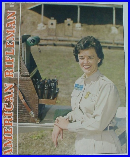 In May 1964 Lt Gail Liberty was featured on the cover of the American Rifleman. For more history, see Highlights in History...