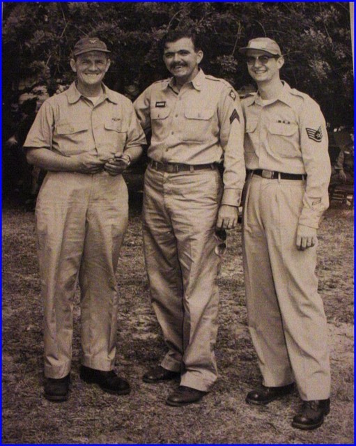 Col Thomas Kelly, Cpl Edward Beckelhymer (USA) and SSgt Thomas Hardgrave at Tampa, FL Mid-Winter Match - 1956.  To see Col Kelly's and SSgt Hardgrave's bios, go here, and click on a face.