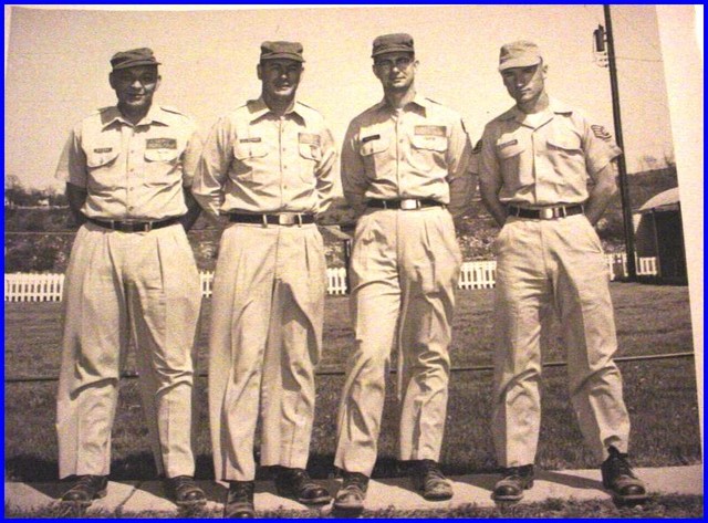 USAF Team - Early Days - 195?  
?? Neal Doane, ?? John Keyser, TSgt Thomas Hardgrave, SSgt Edwin Teague.  To see their bios, go here, and click on a face.