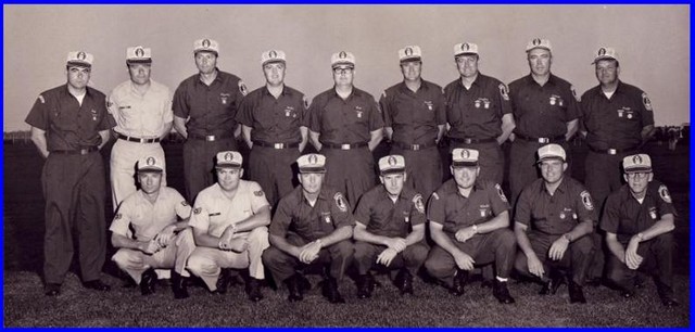 The 1967 USAF Pistol Team
SSgt Hubert Legg, A3C Gabriel Balla, SSgt Dwight Thyarks, SSgt Leslie Foster, MSgt Hilliard Jones, ,SSgt Robert Dueitt, TSgt Robert Meagher, SSgt John Ditmore, MSgt Donald Snapp, SSgt Edwin Teague, SSgt Bobby Tiner, SSgt Alfred Richards, MSgt Donald Rupp, SSgt Arnold Vitarbo, Capt Franklin Green, MSgt William Byers.  To choose their bios, go here, and click on a face.