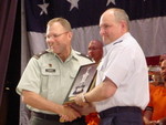 Col Hays accepting the NRA General Twining Award