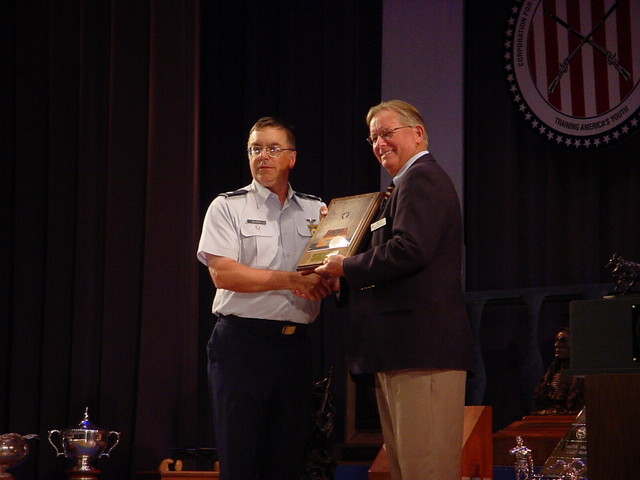 LtCol McCormick Accepting the General LeMay Award