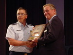LtCol McCormick Accepting the General LeMay Award