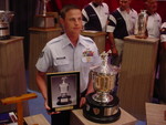 TSgt(s) Aguryanov with his General Twining Award and Trophy