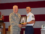 SMSgt Dan Bouchee receiving his General Twining Award