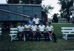 1989 USAF National Pistol Team
Standing: Col Ralph Talbot (Team Coach), SMS Kenneth Hutchinson, Col Robert L. Engelmeier
Sitting: TSgt Alex Barin, Clint Greybeal, Chip Kormas, Col Cullen Davidson, MSgt Jim-Bob McCarty