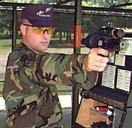 SSgt McCormick on the firing line with his .45