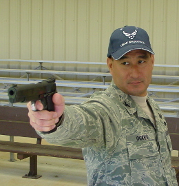 LtCol Ogawa with his .45 wadcutter
